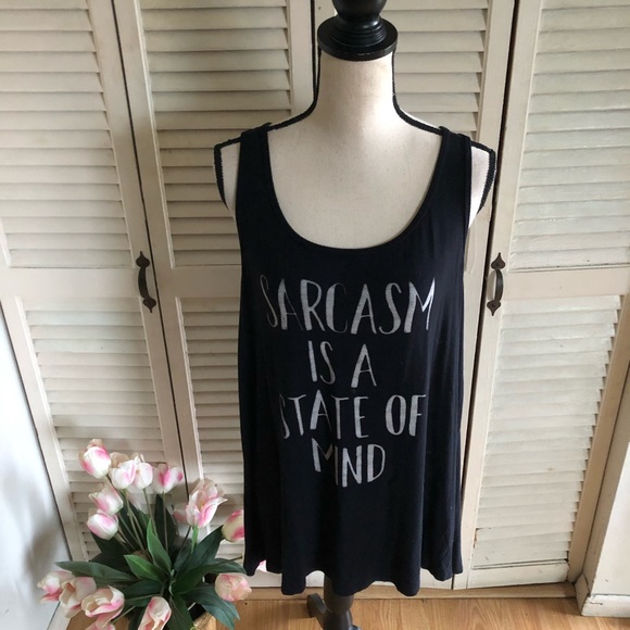 Torrid “Sarcasm Is A State Of Mind” Logo Tank Top - Picture 3 of 7